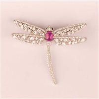 Brooch Ultima Edizione Woman in Silver SA00400-ROSSO